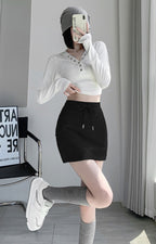 スポーティに盛れる！万能スウェット素材｜レイヤードスカート