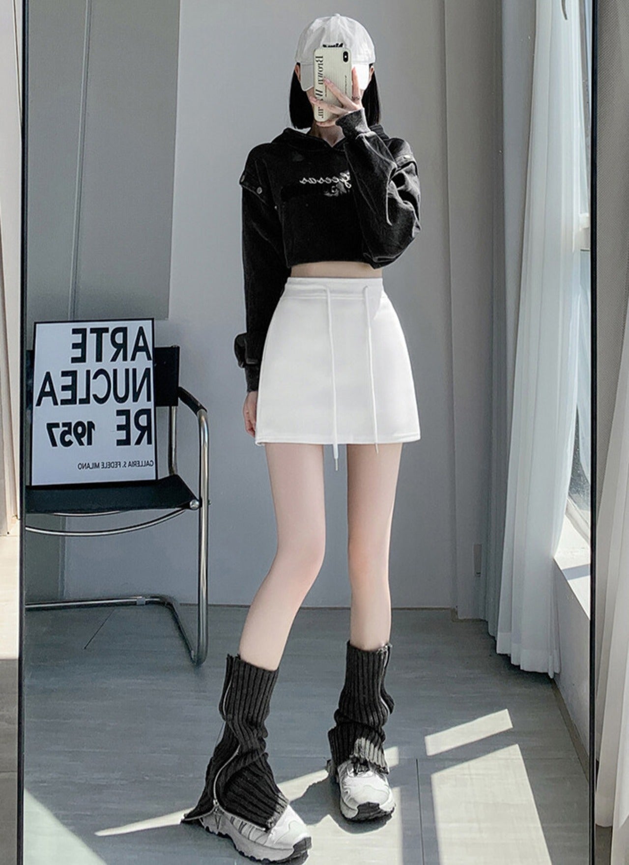 スポーティに盛れる！万能スウェット素材｜レイヤードスカート