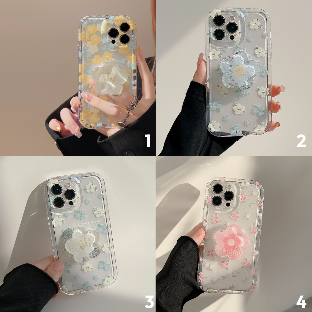 フラワースタンドクリアiPhoneケース