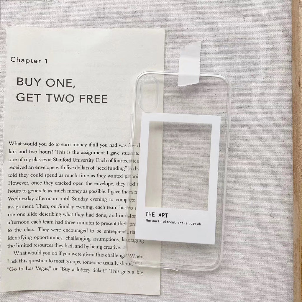 ポラロイド風フレームデザイン｜クリアiPhoneケース