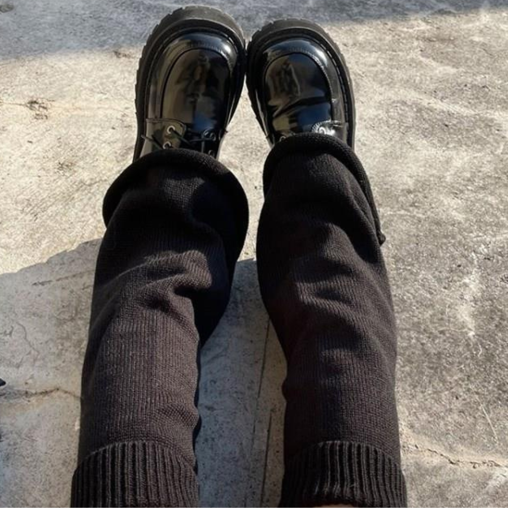 フレアニットルーズレッグウォーマー