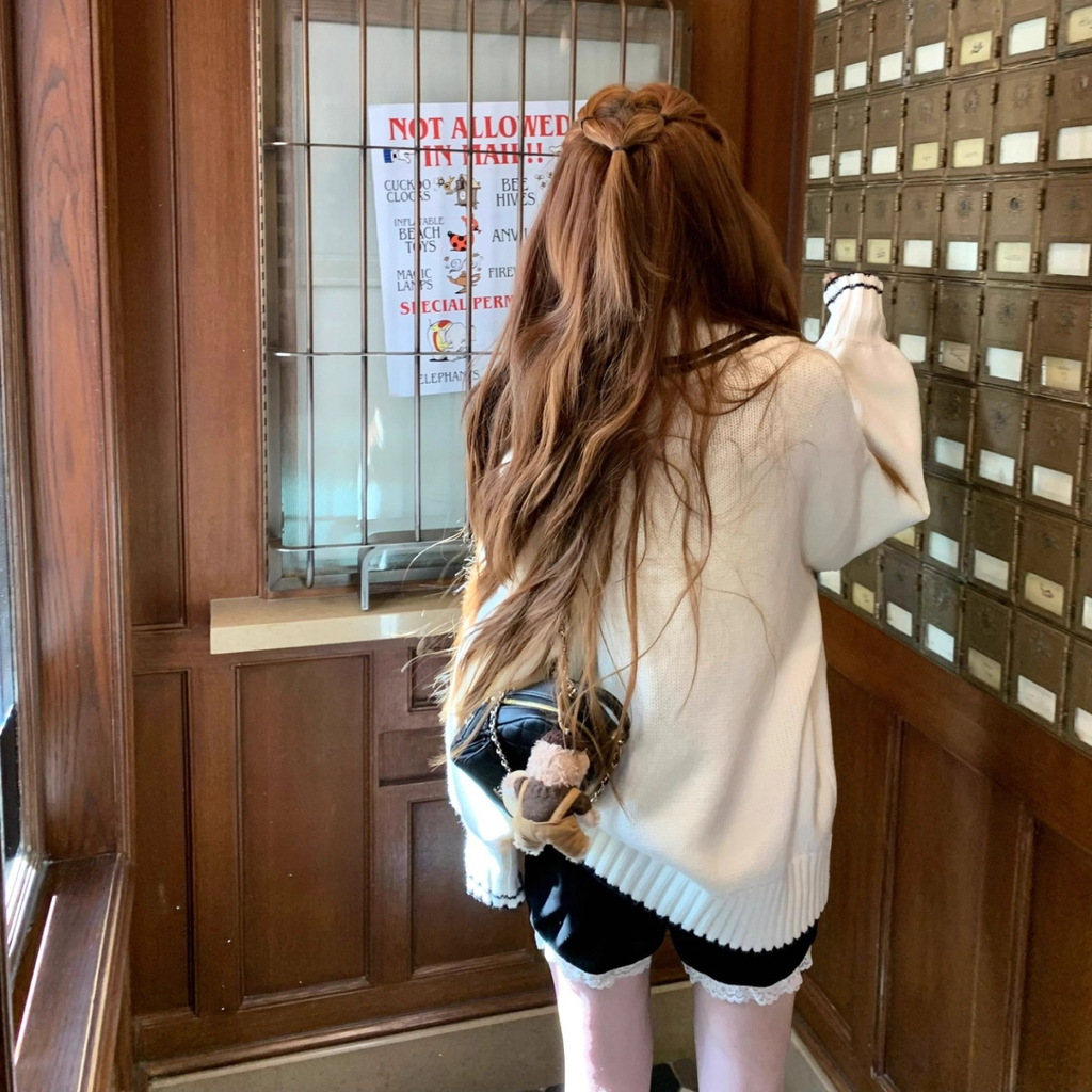 セーラーデザインニットカーディガン