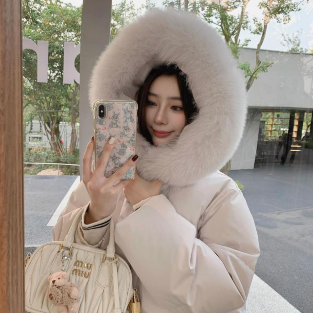 ファーフードショートダウン