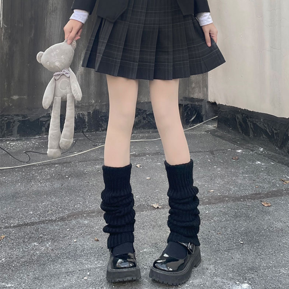 ロングリブニットレッグウォーマー