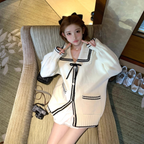 セーラーデザインニットカーディガン