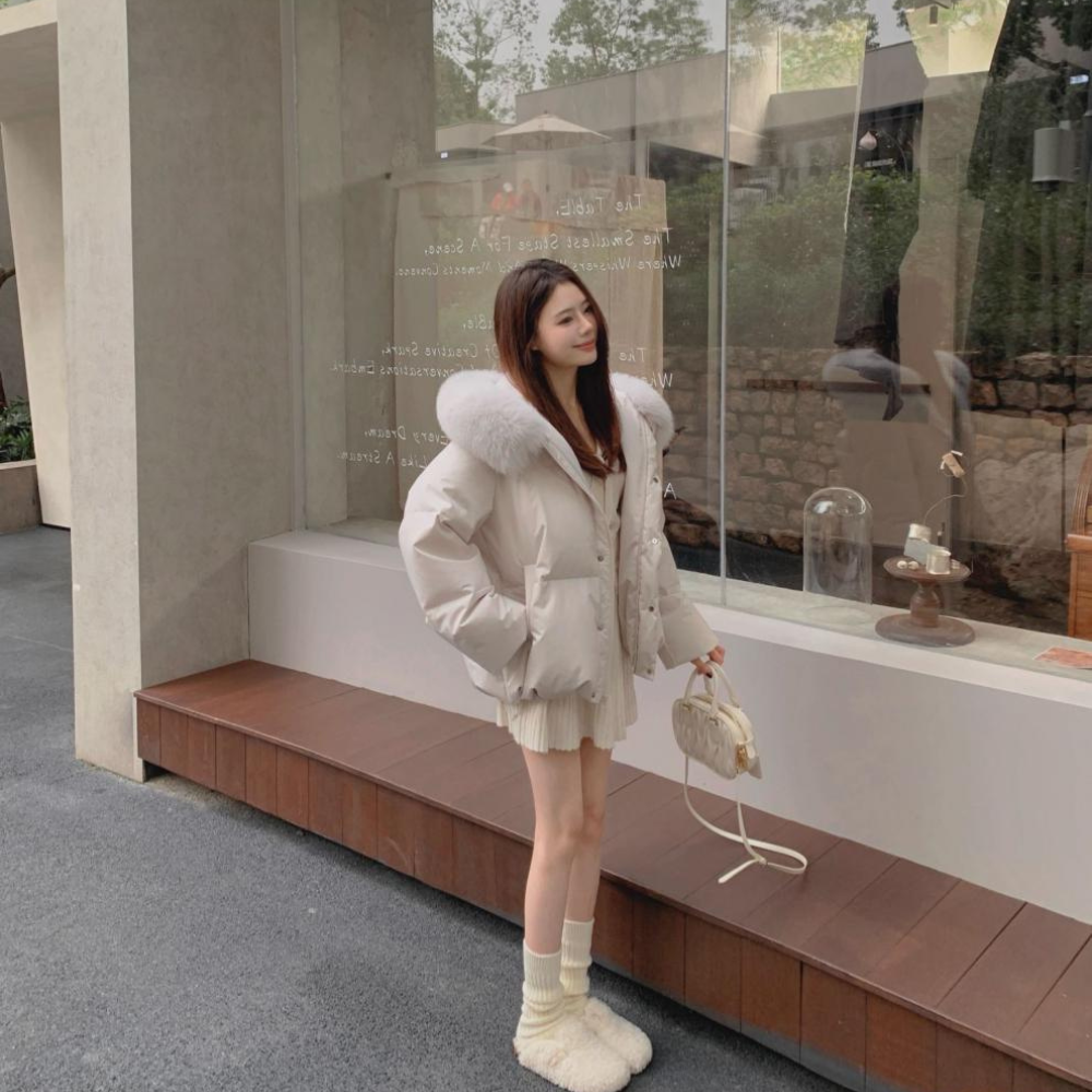 ファーフードショートダウン