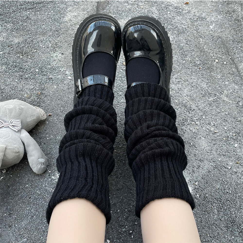 ロングリブニットレッグウォーマー