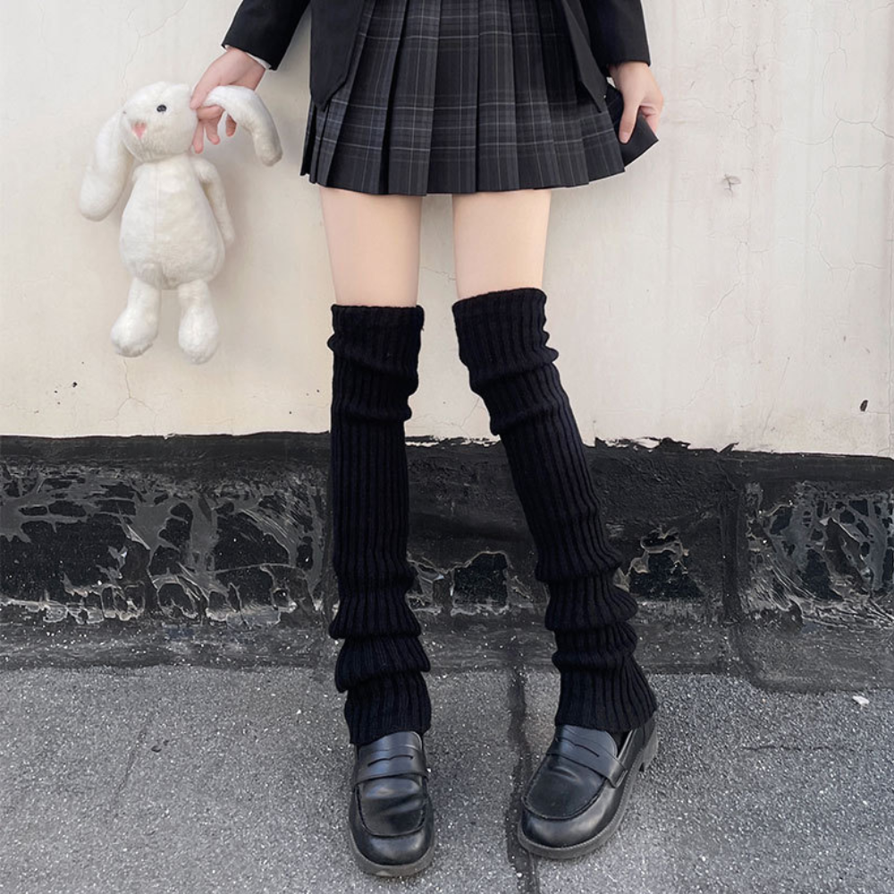 ロングリブニットレッグウォーマー