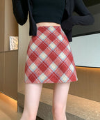 チェック柄ミニ｜Aラインスカート