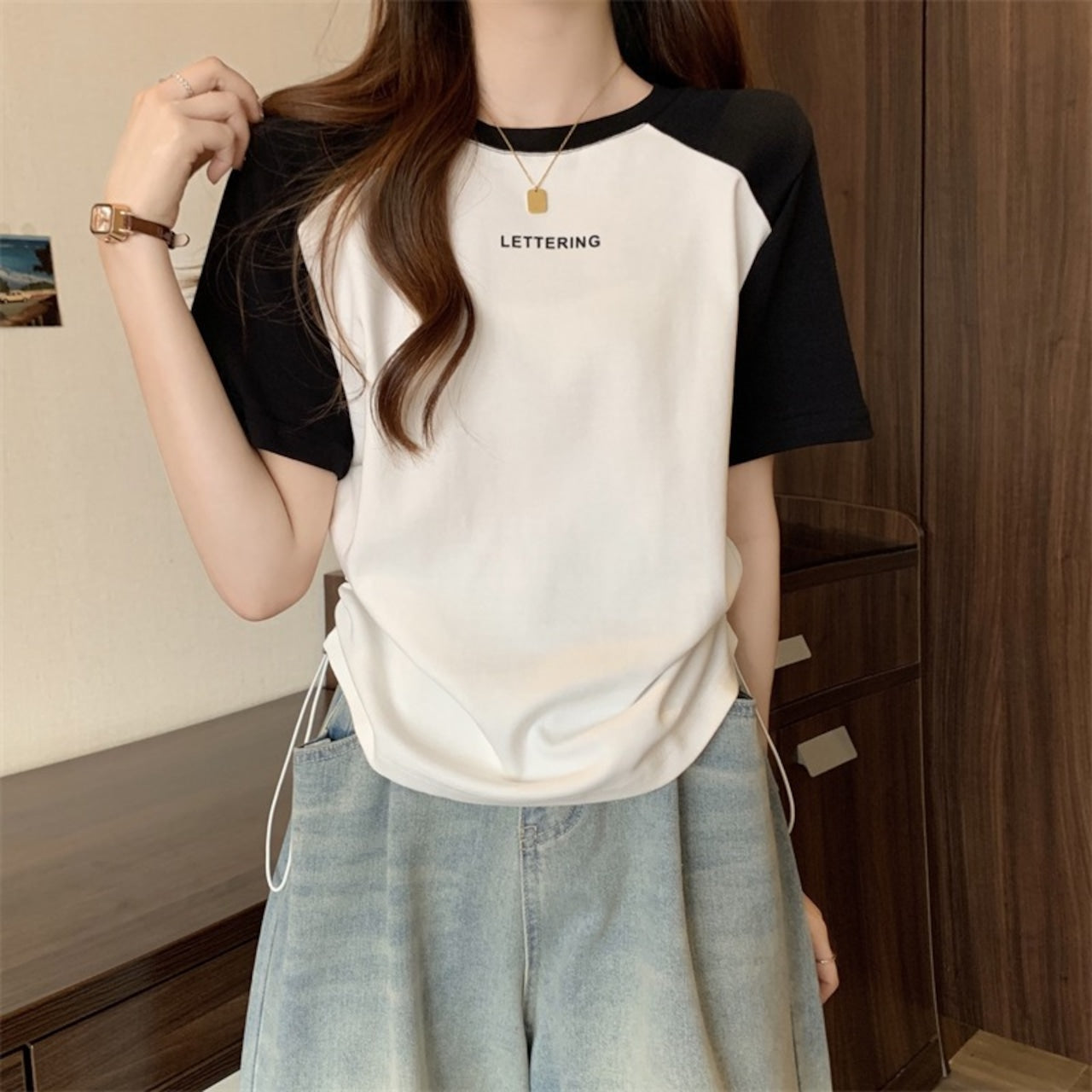 くしゅっと絞れるサイドデザイン｜ゆるシルエットTシャツ