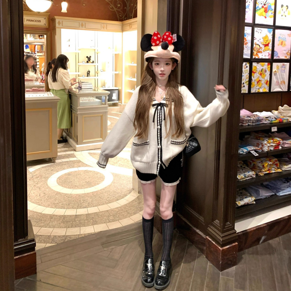 セーラーデザインニットカーディガン