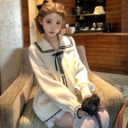 セーラーデザインニットカーディガン