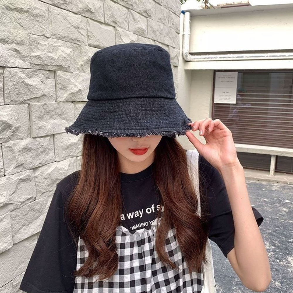 フリンジデニム ｜ バケットハット