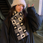 ハートチェックマフラー