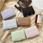 クロコ調デザイン｜コンパクト三つ折り財布