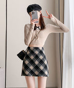 チェック柄ミニ｜Aラインスカート