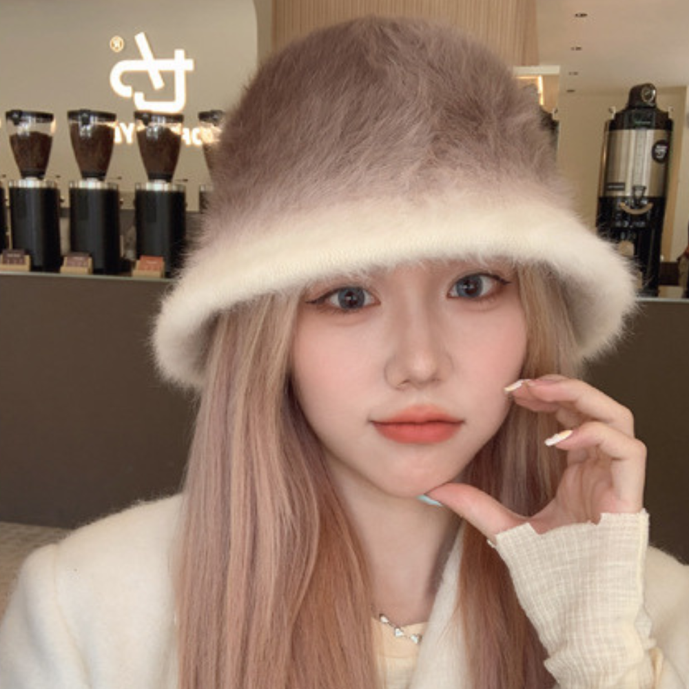 グラデーションファー ｜ バケットハット