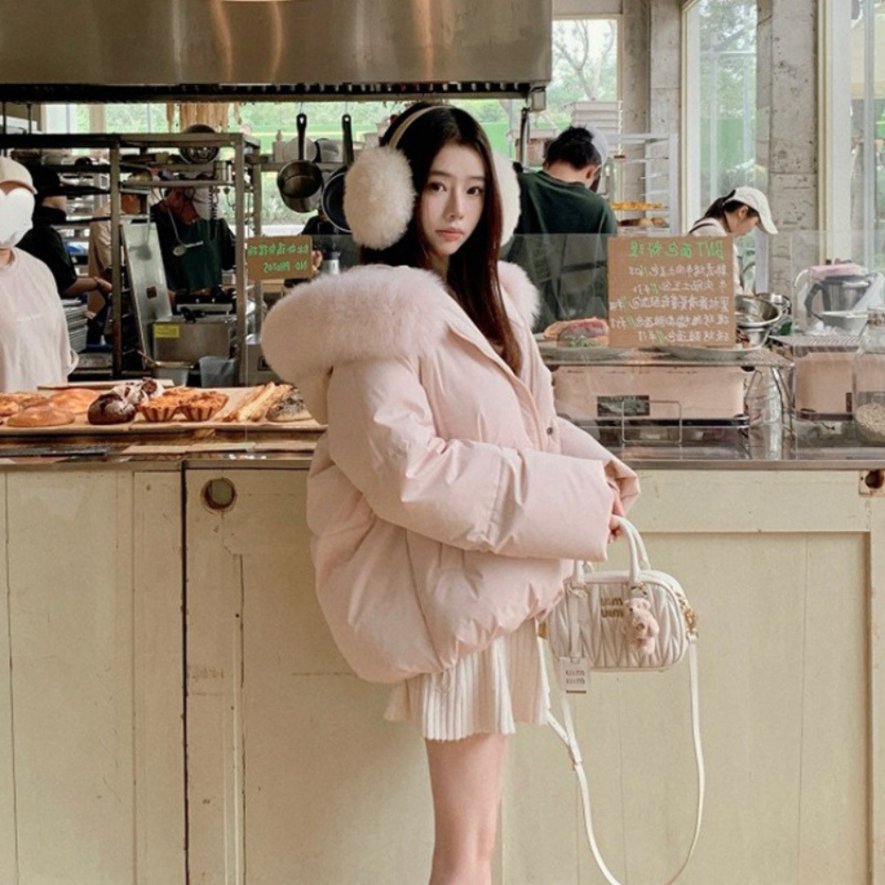 ファーフードショートダウン