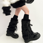 リボンファーレッグウォーマー