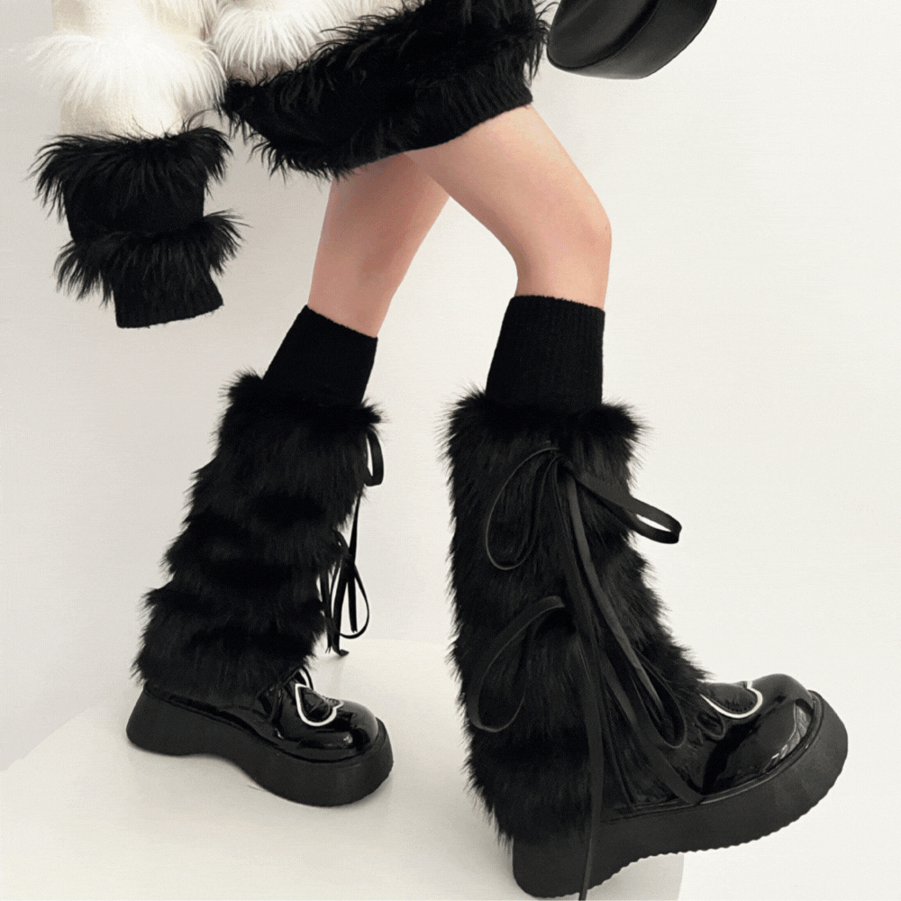 リボンファーレッグウォーマー