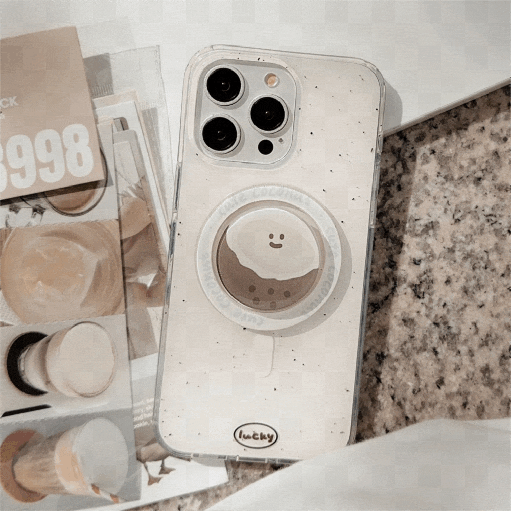 便利なマグネットスタンド付き｜キュートココナッツ iPhoneケース