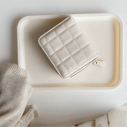 スクエアステッチ｜ジップ付き二つ折り財布