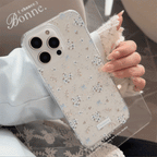 ブルーフラワー｜クリアiPhoneケース