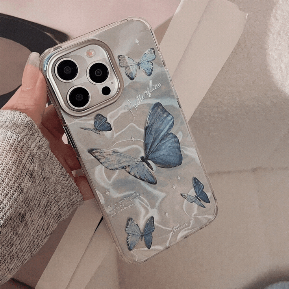 ゆれる青がきらめく｜バタフライiPhoneケース