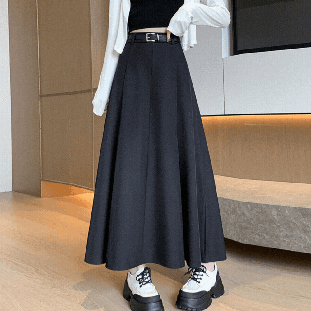 タック入りデザイン｜上品ロングスカート