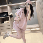 ワッフル生地｜ピンクセットアップ