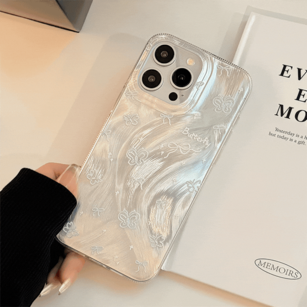 ゆらめく輝き｜バタフライ柄iPhoneケース