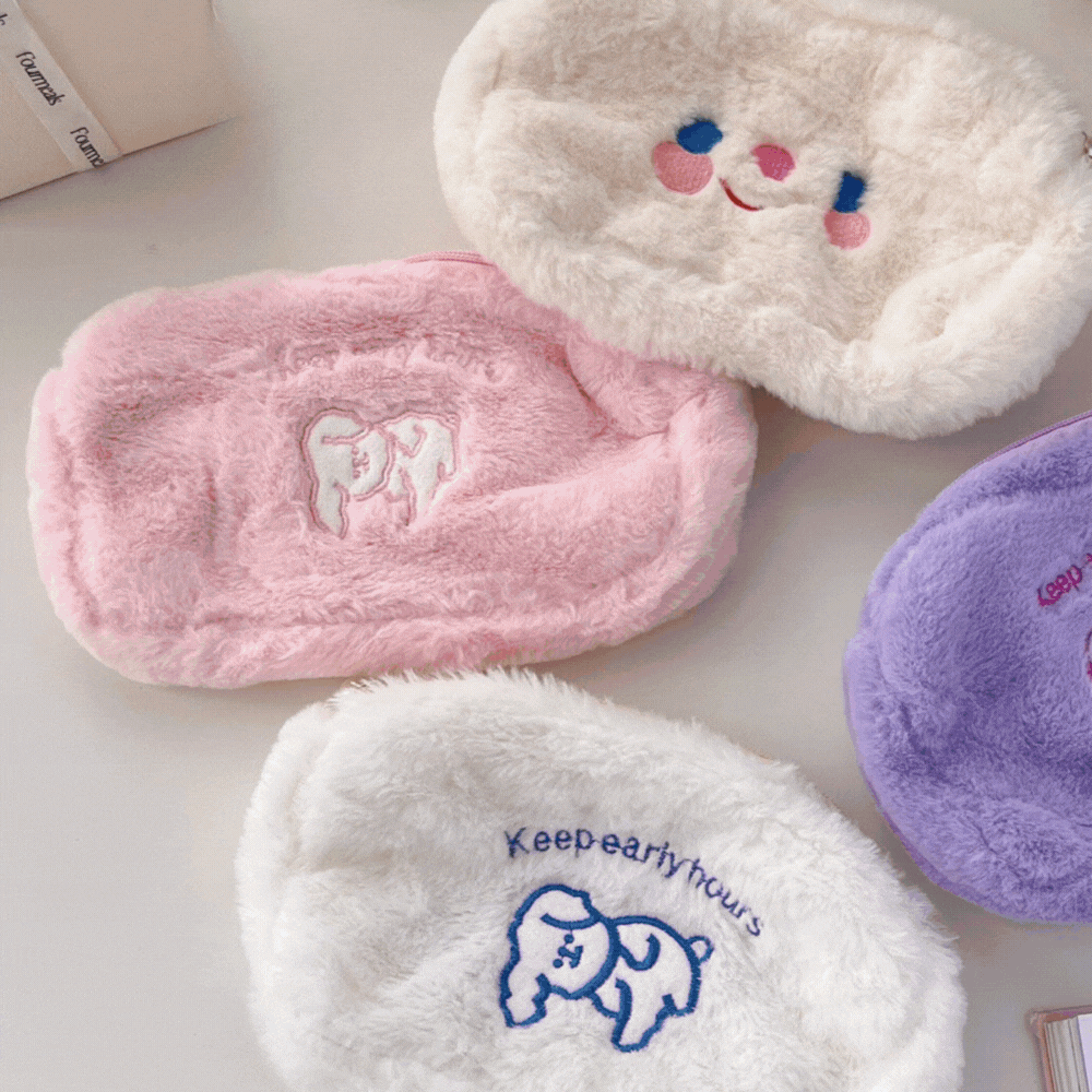 カラフルデザイン｜ふわもこ小物ポーチ