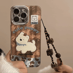 ビーズチャーム付き｜ころんとシルエットのiPhoneケース