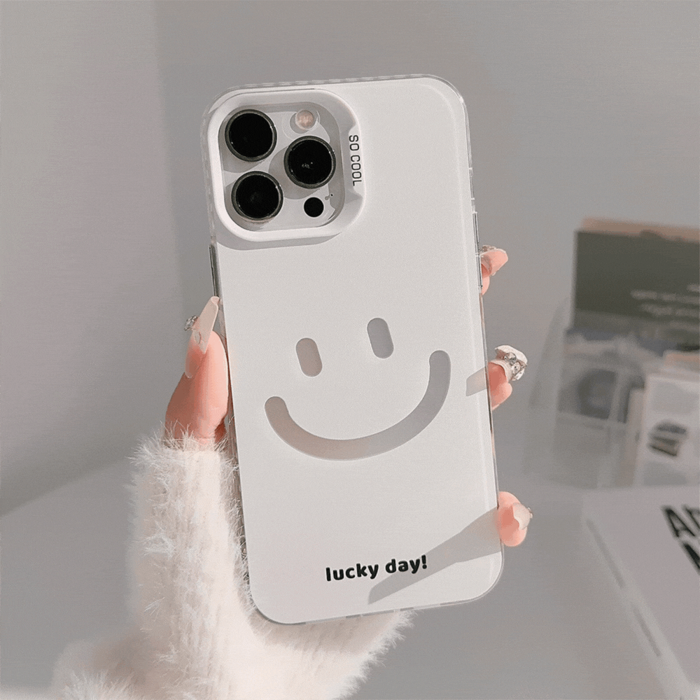 にっこりスマイル｜ホワイトiPhoneケース