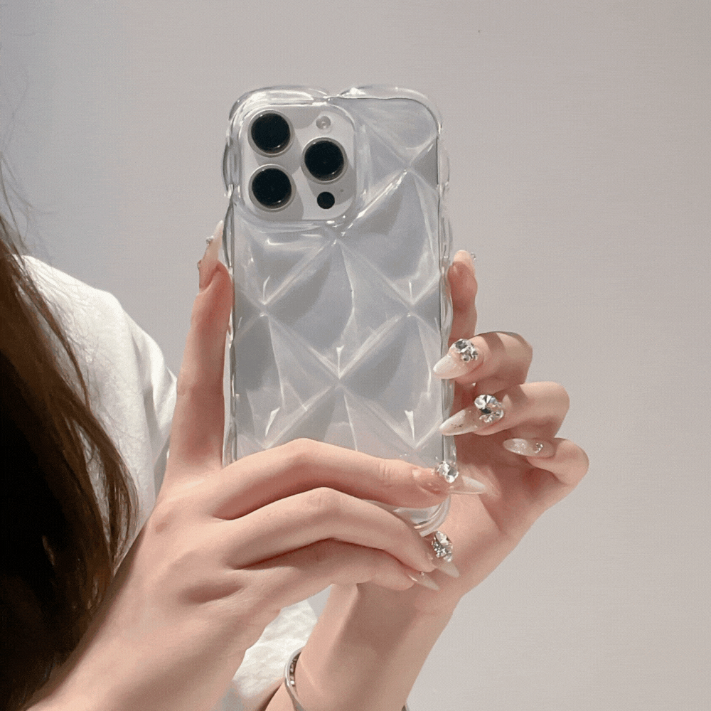 クリアキルティングiPhoneケース