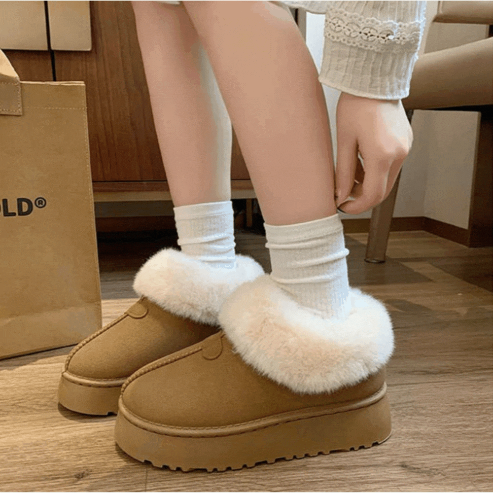 ボアショート厚底ムートンブーツ