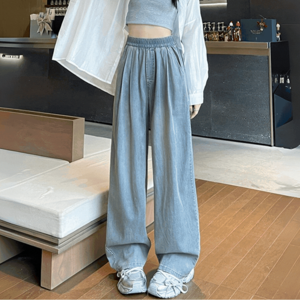 脚長シルエット｜ワイドデニムパンツ