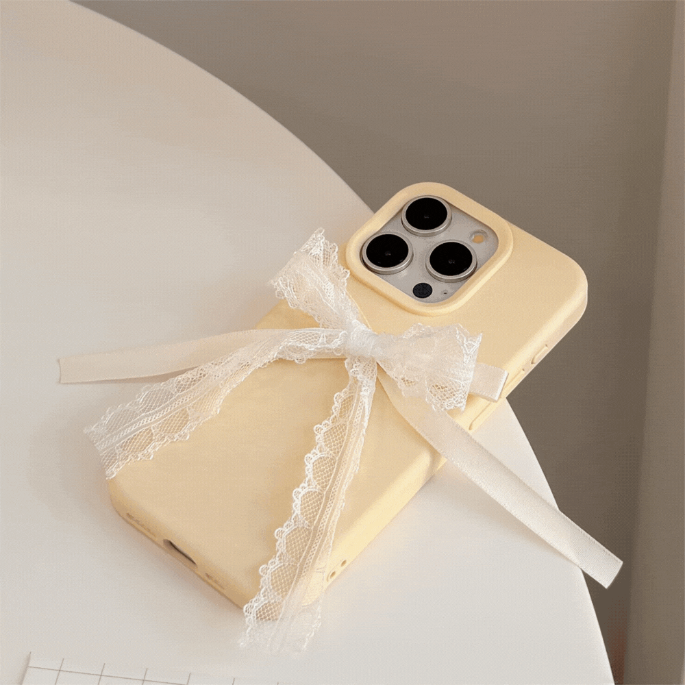レースリボン付き｜ガーリーiPhoneケース
