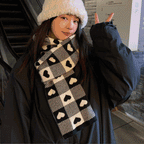 ハートチェックマフラー