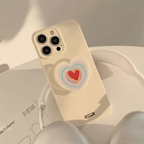 ハートスタンド付き｜クリームカラーiPhoneケース