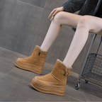 ボアバックル厚底ショートブーツ