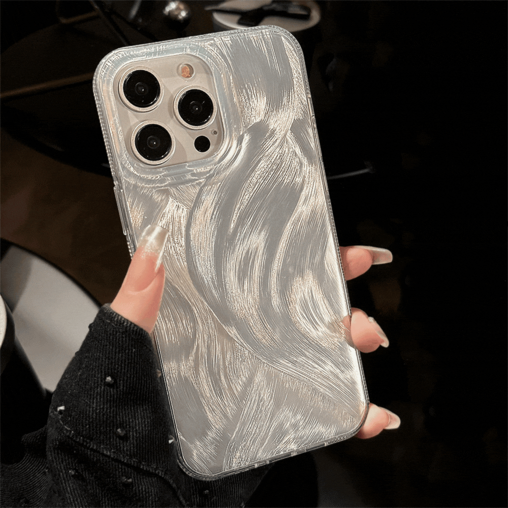 立体感あるアートパターン｜グリッターストロークケース