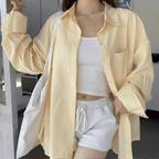 ゆるっと爽やか｜ストライプオーバーサイズシャツ