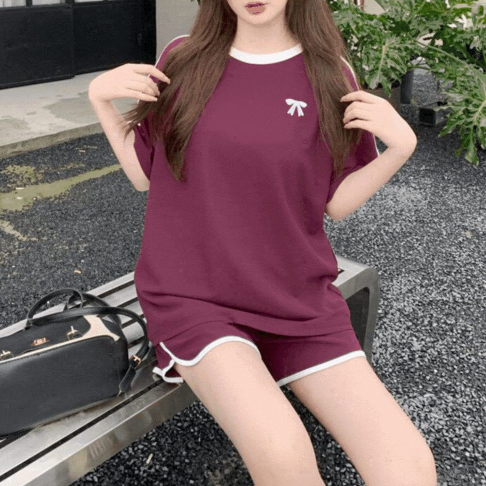 リボンワンポイント｜スポーティーセットアップ