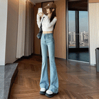 ハイウエストフレアデニム