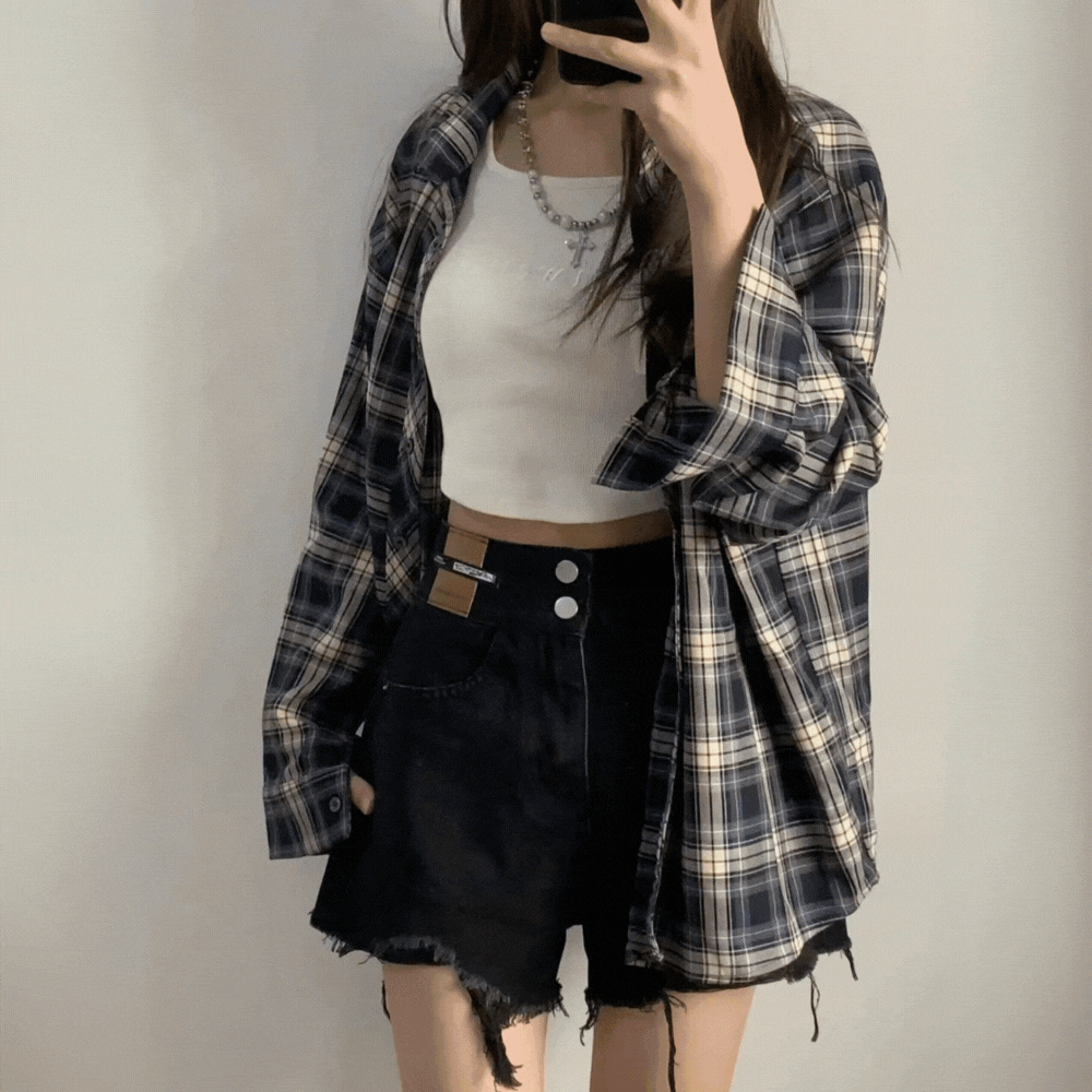 ゆるシルエット｜ストライプオーバーシャツ