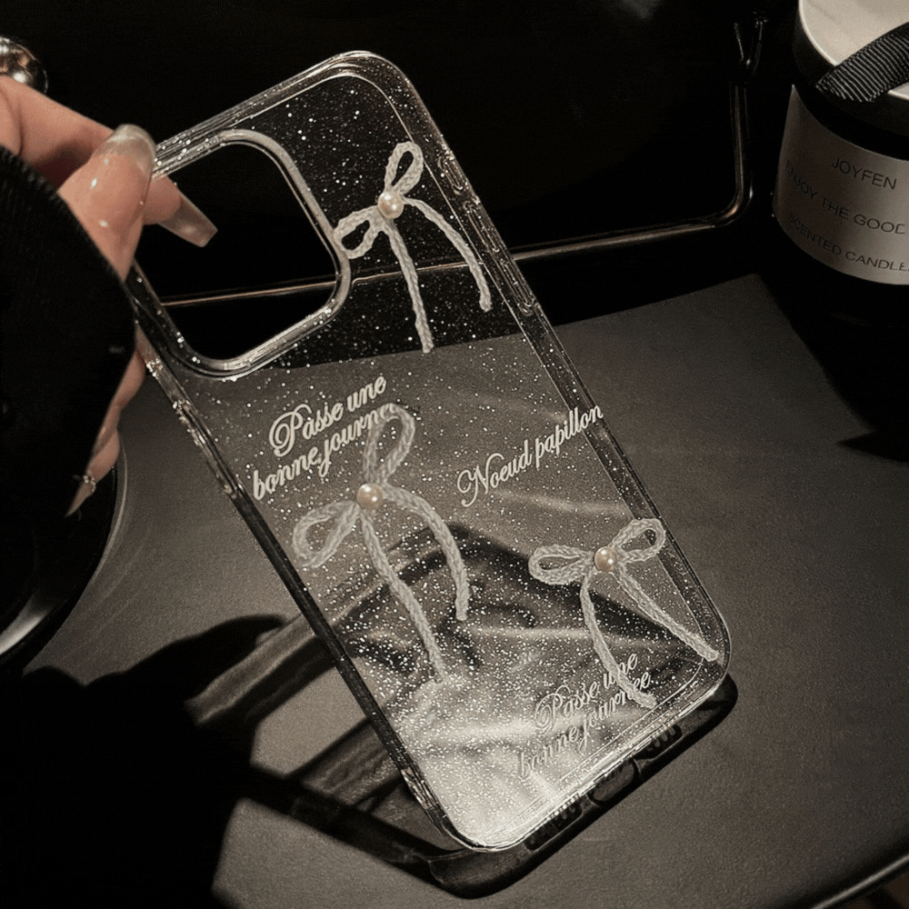 リボン＆パール｜きらめきiPhoneケース