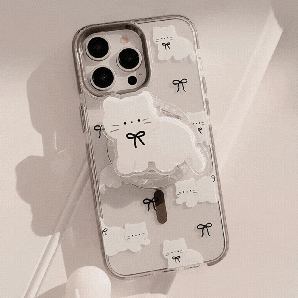 まったりねこ柄｜MagSafe＆スタンド付きiPhoneケース