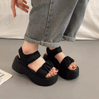 ギャザーデザイン｜厚底サンダル