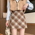 チェック柄ミニ｜Aラインスカート